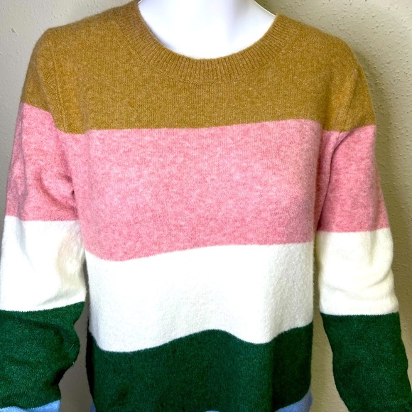 J. Crew Multicolor Striped Crew Neck Sweater - Picture 2 of 4